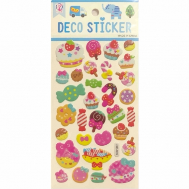 Наклейка дутик (д/украшения) 9,5х16см. СЛАДОСТИ, Китай