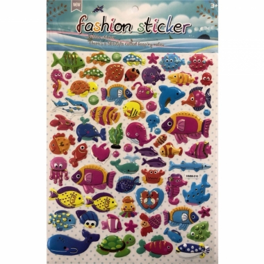 Наклейка дутик (д/украшения) А4 РЫБКИ-2, Китай