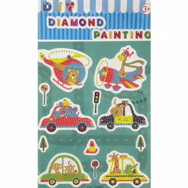 Мозаика-наклейка из страз 17х27,5 см. "Транспорт", Китай