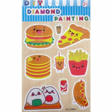 Мозаика-наклейка из страз 17х27,5 см. "Еда", Китай