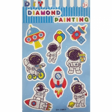 Мозаика-наклейка из страз 17х27,5 см. "Космос", Китай