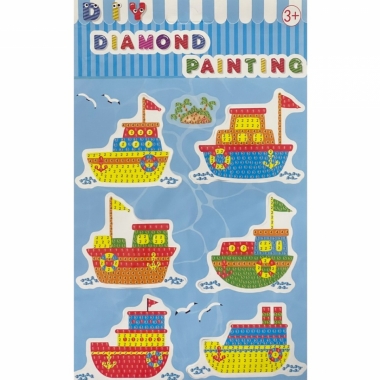 Мозаика-наклейка из страз 17х27,5 см. "Корабли", Китай