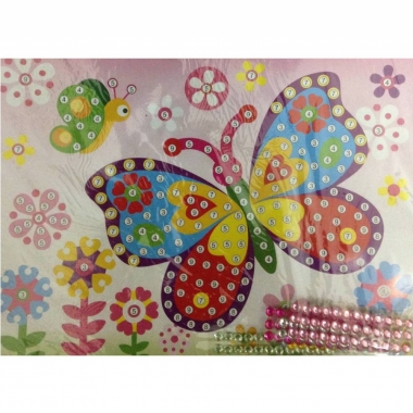 Мозаика из страз 26х19см., "БАБОЧКА", Китай