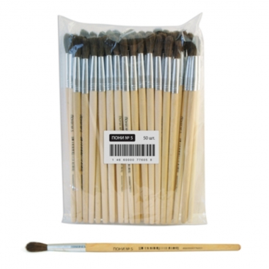 Кисть пони №5 кругл., живопис.,РФ