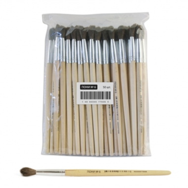 Кисть пони №6 кругл., живопис.,РФ