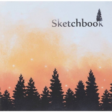 Скетчбук А6+ (15х15см), 80л.,тверд.обложка, "ГОРЫ", MILAND, РФ