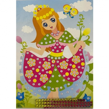 Мозаика из страз 26х19см., "ПРИНЦЕССА-1", Китай