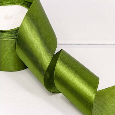 Лента атласная (сатин) 5 см. /25 ярдов (+/-10%), Болотный, OMG gift, Китай