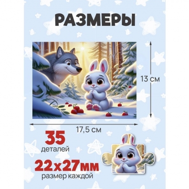 ПАЗЛЫ 35 элементов. Оживи мультфильм " СКАЗКИ №1" (10 шт в шоубоксе/микс), ООО "Рыжий Кот", РФ