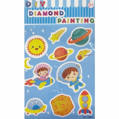 Мозаика-наклейка из страз 17х27,5 см. "Космос-2", Китай