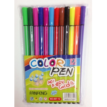 Фломастеры 12цв FANFENG (смываемые), Китай