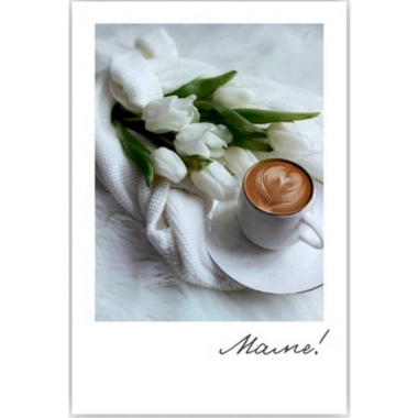 Мини-открытка (6х9см). "Маме", Стильная Открытка, РБ