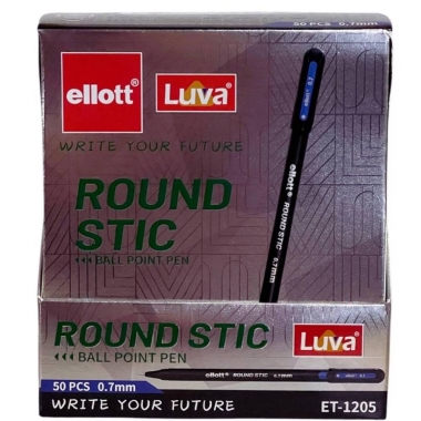 Ручка шариковая "ROUND STIC", синяя/0,7мм., "ELLOT", Китай