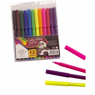 Фломастеры 12цв., ПАНДА, Китай