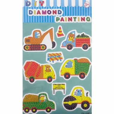 Мозаика-наклейка из страз 17х27,5 см. "Спецтехника", Китай