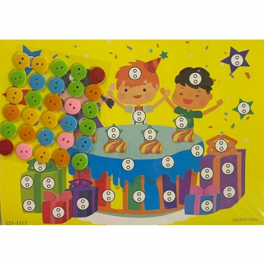 Мозаика из пуговиц мини 18х13 см. "ПРАЗДНИК", Китай