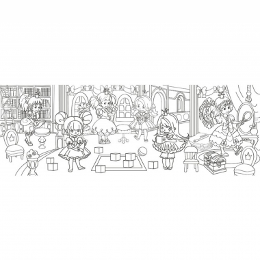 Раскраска-Раскладушка (метровая) А4, "Принцессы",  РФ