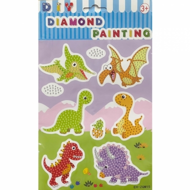 Мозаика-наклейка из страз 17х27,5 см. "Динозавры", Китай