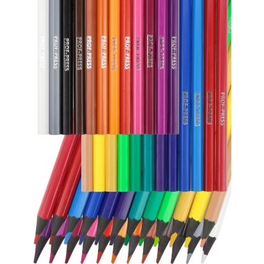 Карандаши цветные 24цв. , черный пластик., "МАДРИД", "Prof-Press", РФ/ пр-во: Китай