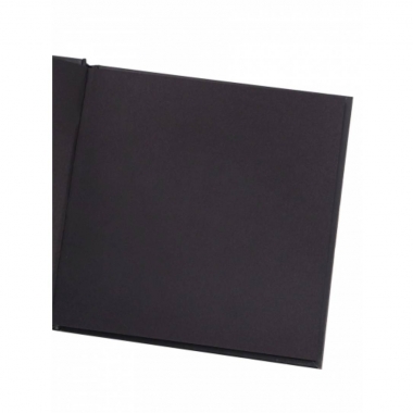 Скетчбук А6+ (16х16см), 40л.,тверд.обложка, "Golden style" (черная бумага), MILAND, РФ