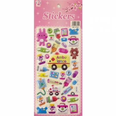 Наклейка дутик 10х23,5см. "Скорая помощь", Китай