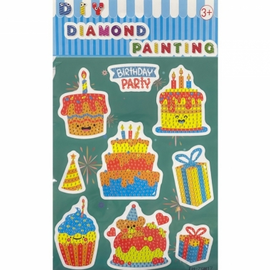 Мозаика-наклейка из страз 17х27,5 см. "Birthday party", Китай