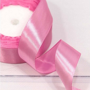 Лента атласная (сатин) 2,5 см. /25 ярдов (+/-10%), Светлый розово-лиловый, OMG gift, Китай