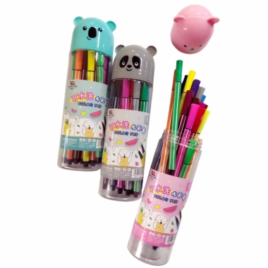 Фломастеры 18 цв. в тубусе COLOR PEN "ЗВЕРЯТА" в асс., Китай