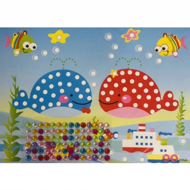 Мозаика из страз 26х19см., "КИТЫ", Китай