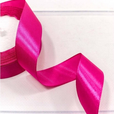 Лента атласная (сатин) 2,5 см. /25 ярдов (+/-10%), Малиновый, OMG gift, Китай
