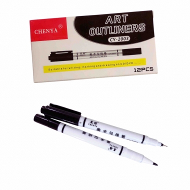 Маркер двусторонний ЧЕРНЫЙ,  Китай