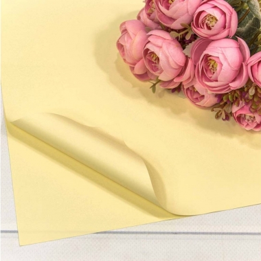 Плёнка в листах 60х60 см., (20 шт.), матовая "Корейская", 55мкм., Бежевый OMG gift, Китай