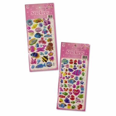 Наклейка дутик 10х23,5см. "Подводный мир" в ассортименте, Китай