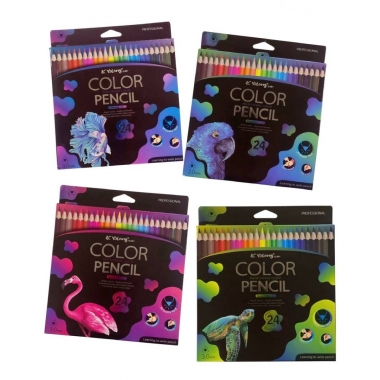 Карандаши цветные трехгр., 24цв. "Yalong Professional color" в асс. , Китай