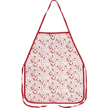 Фартук ЛИСИЧКИ белый , "гладь", Prof-Press, РФ