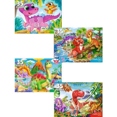ПАЗЛЫ 35 элементов. МИР ДИНОЗАВРОВ №43. ООО "Рыжий Кот, РФ
