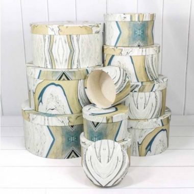 Коробки Набор 1/10 Круглые. "Дизайнерский" 35х17,3см., OMG gift, Китай