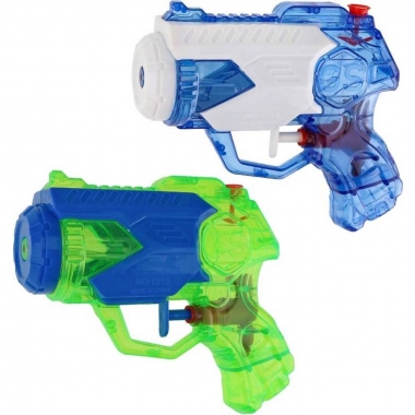 Водный пистолет (18,5 см)/(дальность стрельбы 5,0-6,0 м), 2 цвета микс, "Рыжий Кот", РФ, пр-во: Китай