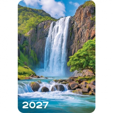 Карманный календарь 2027 "Водопады",  РФ
