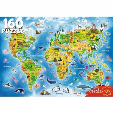 ПАЗЛЫ 160 элементов. ЖИВОТНЫЕ ЗЕМЛИ, ООО "Рыжий Кот", РФ