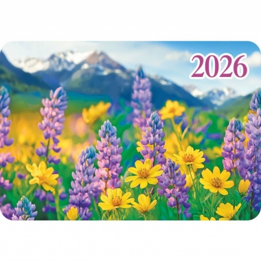 Календарь карманный "Полевые цветы",  РФ