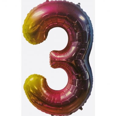 Шар фольга Цифра "3" (L40"/1м.), Китай