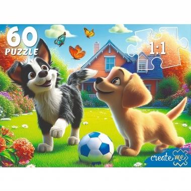 ПАЗЛЫ 60 элементов. МИЛЫЕ СОБАЧКИ, ООО "Рыжий Кот", РФ