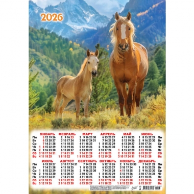 Календарь А3.  "Символ года. Солнечный день",  ООО "Белая Ворона", РФ