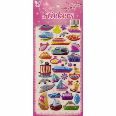 Наклейка дутик 10х23,5см. "Корабли", Китай