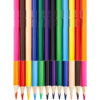 Карандаши цветные 12 цв., дерев., трехгранные  2М "ГДЕ ТУТ ВЫХОД?", "Prof-Press", РФ/ пр-во: Китай