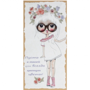 Конверт для денег ручной работы  "Пусть в твоей душе всегда цветут цветы!" , РБ