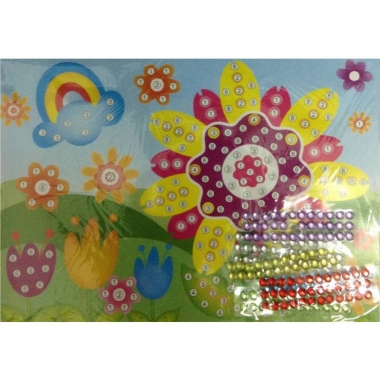 Мозаика из страз 26х19см., "ЦВЕТОЧЕК", Китай