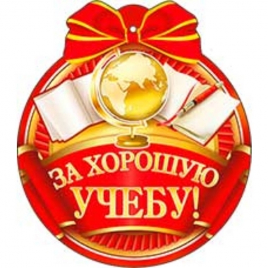 Медаль "За хорошую учебу!" 10,4х10,4 см., ФДА, РФ