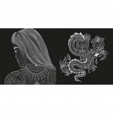 Раскраска «МАГИЯ ЧЁРНОГО-6» 24л, 215х215мм., "Prof-Press", РФ